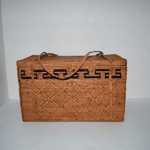 Helen Kaminski Brown and Black Woven Tote